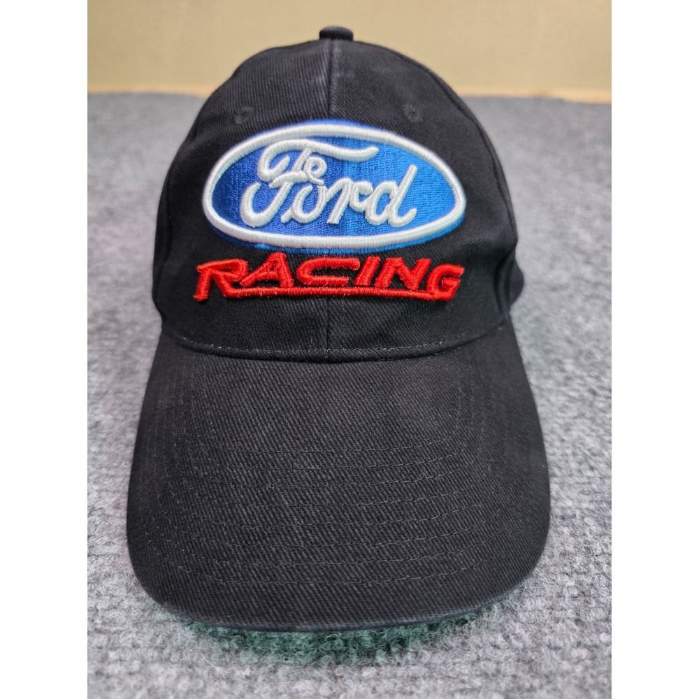 Ford Racing Hat Mens OSFM Black Winners Circle‎ Embroidered Baseball Cap